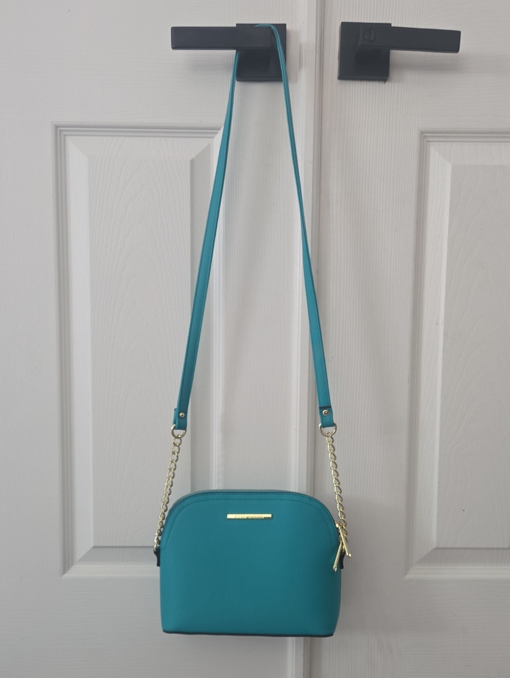 Steve Madden Teal Crossbody Bag with Gold Chain Accent - Women